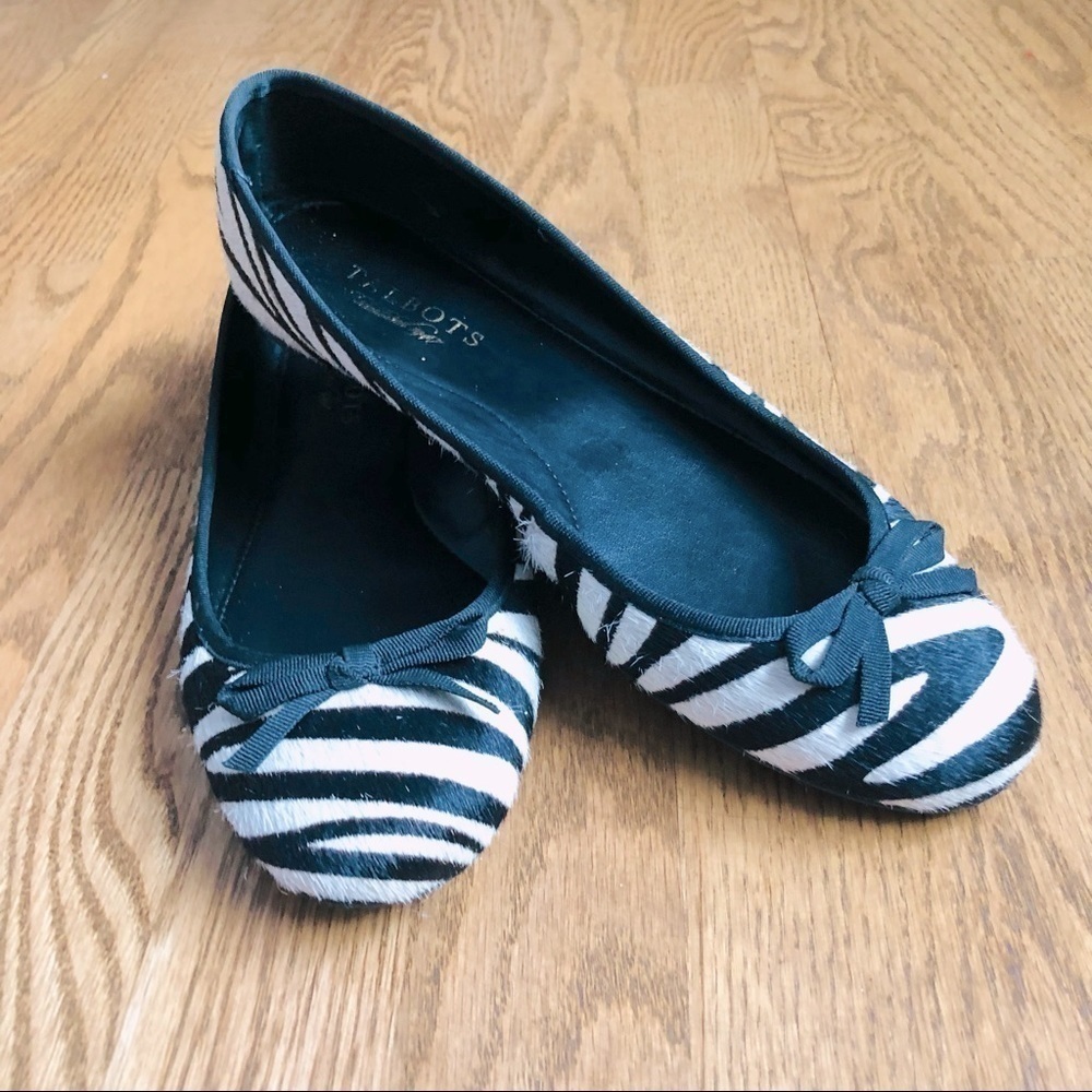Talbots Ballet Flat Zebra  Print 7.5